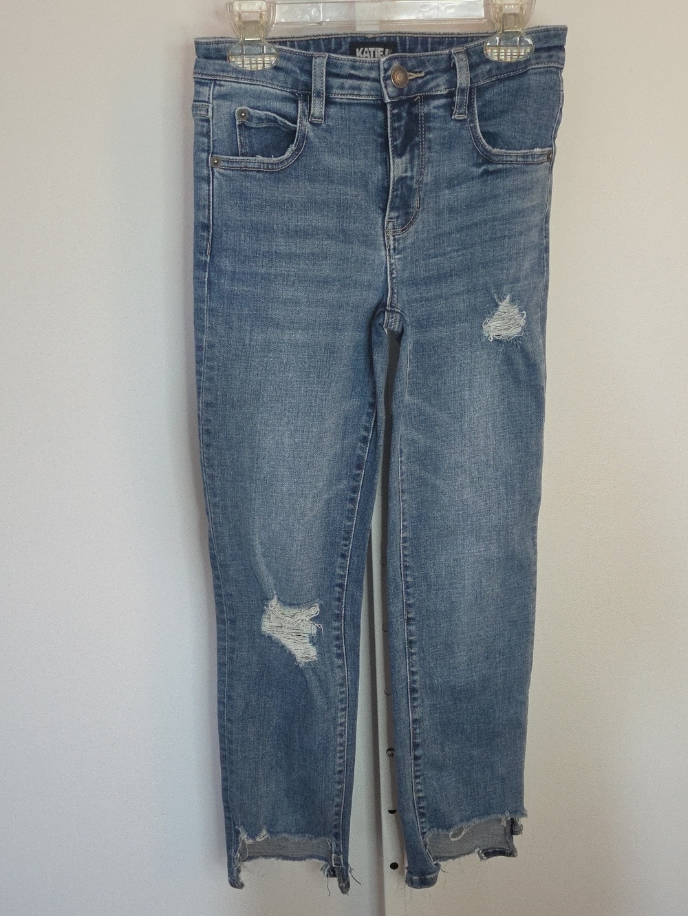 KATIE J NYC TWEEN NEW YORKER STRETCH JEANS 12 Distressed